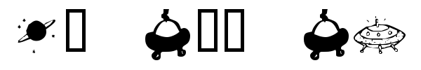 KR Out of this World font preview